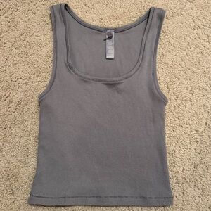 Grey skims square neck tank. Size S. Hardly worn